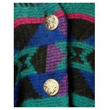 Cosecha Designs Wool Blanket Poncho Style Coat - One Size Fits Most, 40 Length 