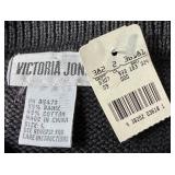 2 Victoria Jones Native American Inspired Beaded Cowl-Neck Sweaters Size L (one with tag still attached)