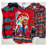 (3) Aztec/Native American Style Sweater Bundle