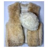 Genuine Lamb Fur Hat Made in Italy and Lamb Fur Vest