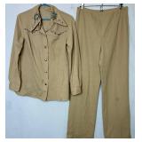 Set of 3 Womens 70s Embroidered/Embellished Polyester Pantsuits 
