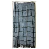 Grey 2Pc (Tags Still Attached) CBO New York Leather Suede Patchwork Long-sleeve Button Up Top and Skirt Set - Size 1X 