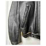 Hercules Outerwear by Sears Vintage Genuine Top Grain Front Quarter Horse Hide Leather Jacket with Belt