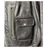 Hercules Outerwear by Sears Vintage Genuine Top Grain Front Quarter Horse Hide Leather Jacket with Belt