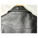 Hercules Outerwear by Sears Vintage Genuine Top Grain Front Quarter Horse Hide Leather Jacket with Belt