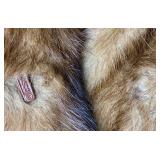 Marshall Fields Natural Female Demi Buff Mink 3/4 Coat, Hooks and Eye Closures and Cuffed Sleeve Finish