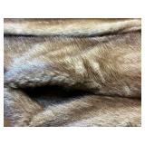 Marshall Fields Natural Female Demi Buff Mink 3/4 Coat, Hooks and Eye Closures and Cuffed Sleeve Finish