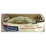 Large Bundle of Village Accessories - Includes: Lights Picket Fence, Lamp Posts, Trees, Snow, Two Landscape Pieces,  AC Power Adapters