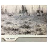 "Peeble Creek Camp" and "Camp At Dawn