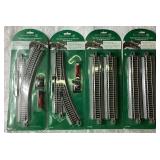 Dept 56 Village Accessories - Village Streetcar, Heritage Village Express Tain Set, Straight and Curved Track Sets, and 2 Railroad Crossings