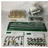 Dept 56 Village Assorted Village Accessories- Loose and Packaged, Includes: Benches, Birds, Garland, Fencing, Weather Vanes, and Tinsel Trims