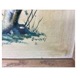 Set of 4 - Hunting Dogs, Elk and Whitetail Deer 3D Embossed Framed Prints