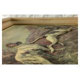 Set of 4 - Hunting Dogs, Elk and Whitetail Deer 3D Embossed Framed Prints