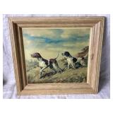 Set of 4 - Hunting Dogs, Elk and Whitetail Deer 3D Embossed Framed Prints