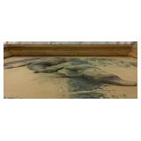 Set of 4 - Hunting Dogs, Elk and Whitetail Deer 3D Embossed Framed Prints