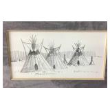 "Sioux Tepees & Sundogs" and "Tepees on Little Grass Creek" Prints by Raedke