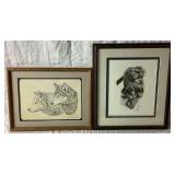 Pair of Pencil Sketches