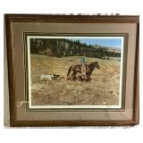 Cowboy Bundle - "Almost Home" Print signed, numbered 383/950 by Paul Calle and "Borrowed Mare" by Tony Eubanks 108/600