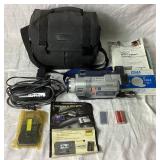 Sony 8 Digital Handycam (Model No. 740) with carrying case and Samsung HMX T10 Camcorder with carrying case