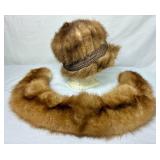 Furs by Wagner & Carlson Vintage Collar with Clips and a Union Made Mink? Bucket Hat 