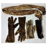 Assortment of Scarves, Gloves, and Indeed Beaded Purses