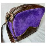 Guess Denim Crossbody/Handbag and Purple Suede Empress Crossbody Purse