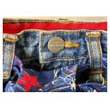 (3) Patriotic Print Denim Bags made from Vintage Jeans (Jean pockets are functional)
