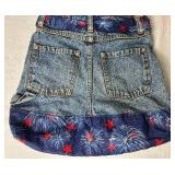 (3) Patriotic Print Denim Bags made from Vintage Jeans (Jean pockets are functional)