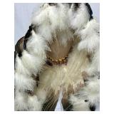Native American Feathered and Beaded Headdress plus Vintage Native American Beaded Choker Necklace