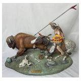 "The Buffalo Hunt" by Leo Slawski Sculpture