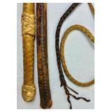 Collection of Braided Leather Bullwhips