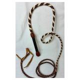 Collection of Braided Leather Bullwhips