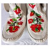 Beaded Leather Adult Moccasins and Boots