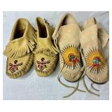 Beaded Leather Adult Moccasins and Boots