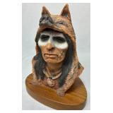 "Leads the Wolf" Statue Ltd. Edition by Neil J Rose 1013/3500 and Sandicast Black Wolf Statue