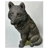 "Leads the Wolf" Statue Ltd. Edition by Neil J Rose 1013/3500 and Sandicast Black Wolf Statue