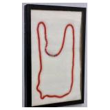 Framed Native American Artifacts - Leather Purse, Trade Beads, Leather Medicine Bag, Beaded Knife Sheath and more