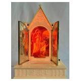 Vintage Safe-T-Glo 5 Light Candolier Light Sets, Hard Plastic Light Up Candle and Raylite Electric Corp. Illuminated Musical Christmas Church