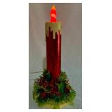 Vintage Safe-T-Glo 5 Light Candolier Light Sets, Hard Plastic Light Up Candle and Raylite Electric Corp. Illuminated Musical Christmas Church