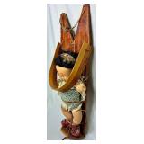 Wood Papoose Holder with Doll