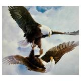 "Courtship Flight" Bald Eagle Print by Mario F Fernandez Signed  Numbered: 275/580