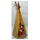 Native American Collection of Teepees, Feather Fan, Vintage Trays and more