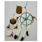Native American Collection of Teepees, Feather Fan, Vintage Trays and more