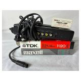 GE VHS Movie One-Piece Camera/Recorder, Model 9-9605, accessories and bag