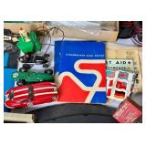 Strombecker Road Racing Set and Cars plus New Story Tower and Pit Garage