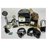 Vintage Amateur Radio Bundle - Equipment, Microphones and Headphones