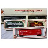 Bachmann HO Scale Electric Train Set with Trains including Northern 4-8-4 & 52" Tender in Original Boxes, Tracks and Buildings