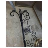 Set of Brass Fireplace Tools with Screen