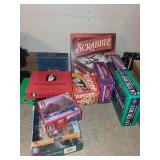 Collection of Family Board Games including Scrabble and Yahtzee