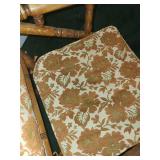 Vintage Wooden Rocking Chair with Floral Cushions